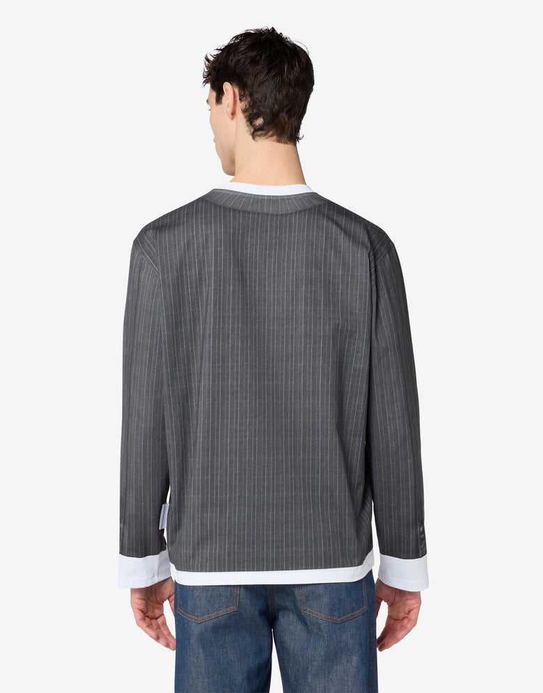 Printed cotton jersey top Grey Moschino 1