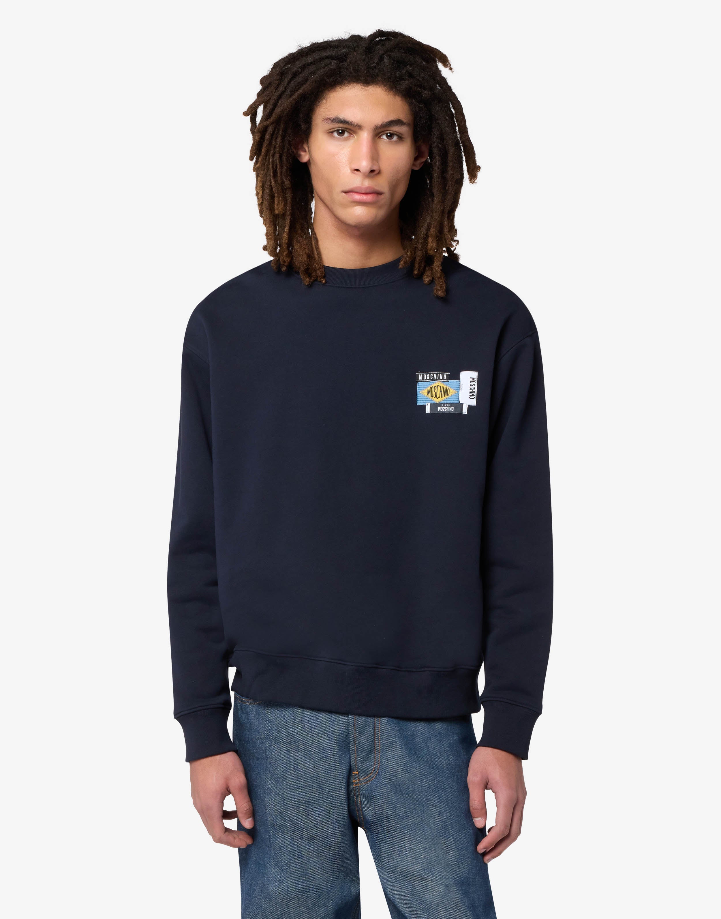 Embroidered cotton sweatshirt