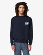Sweat-shirt en coton brodé