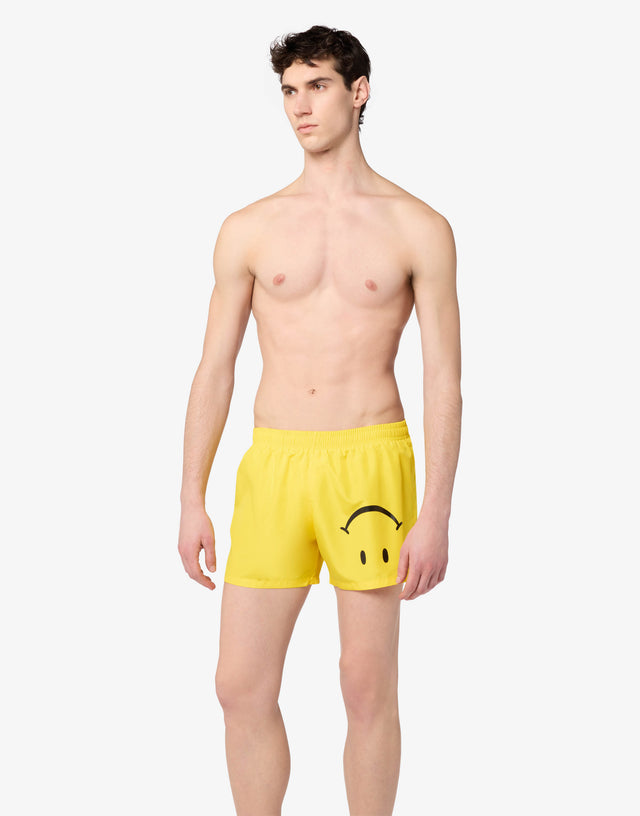 Smiley® Nylon Swim Boxer Shorts Yellow Moschino 0