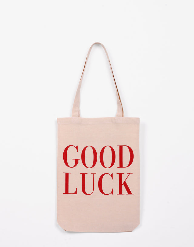 Borsa tote in edizione limitata “Good Luck”  Avorio Moschino 0