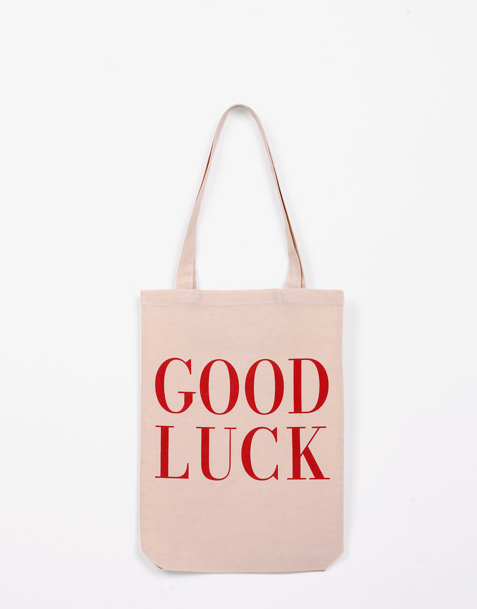 Tote-Tasche in limitierter Auflage „Good Luck“  Elfenbein Moschino 0