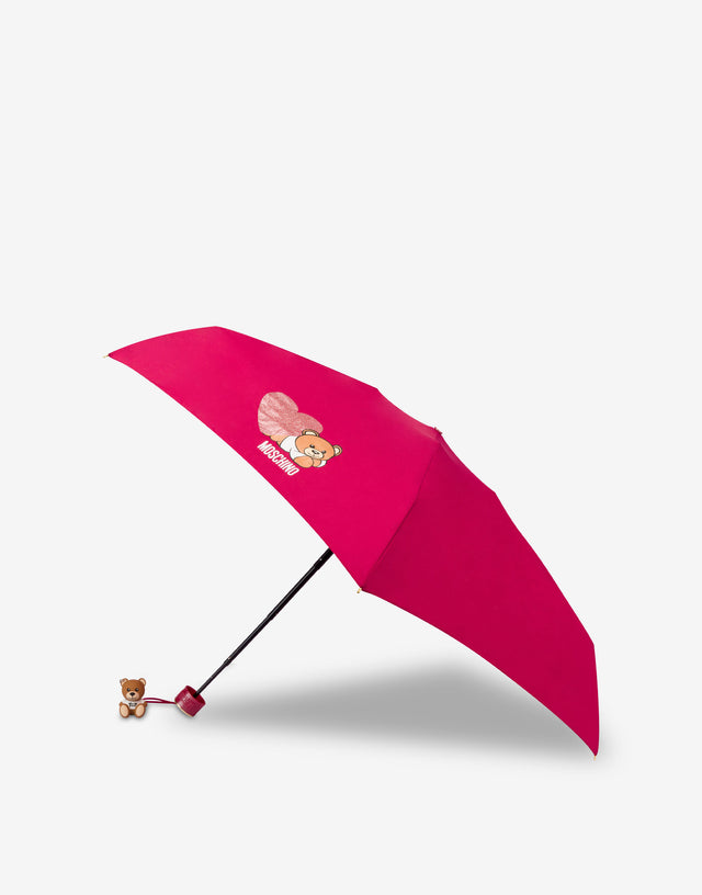 Supermini-Schirm mit Teddy Love Rot Moschino 1