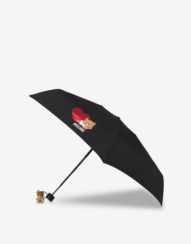 Supermini-Schirm mit Teddy Love Schwarz Moschino 1