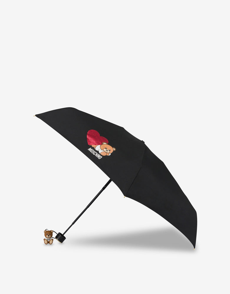 Paraguas supermini Teddy Love  Negro Moschino 1