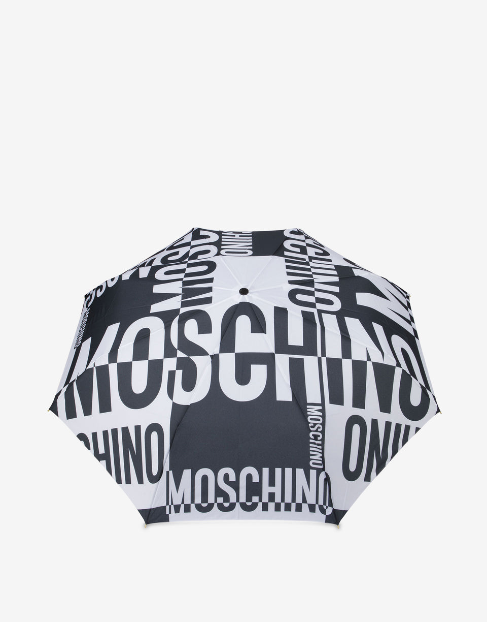 Ombrello Openclose Black & White Logo  Moschino 0
