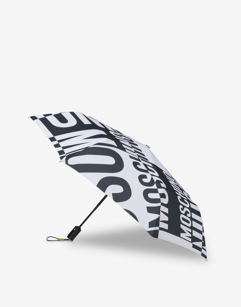 Ombrello Openclose Black & White Logo  Moschino 1