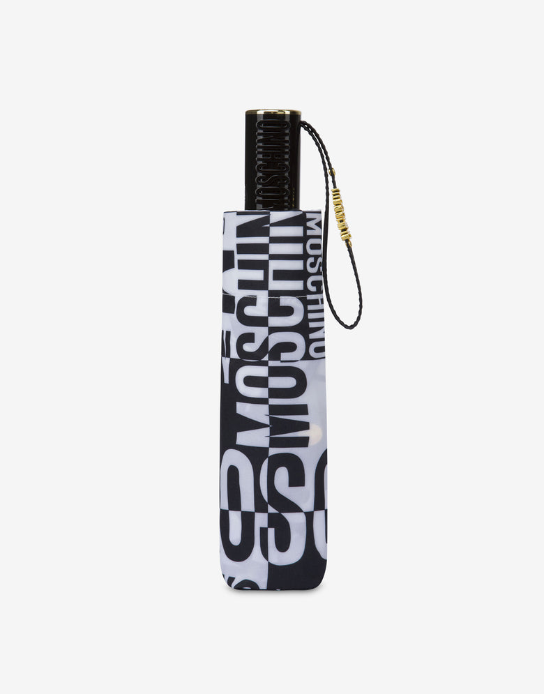 Ombrello Openclose Black & White Logo  Moschino 2