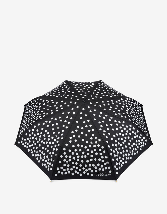 Polka Dots openclose umbrella Black Moschino 0