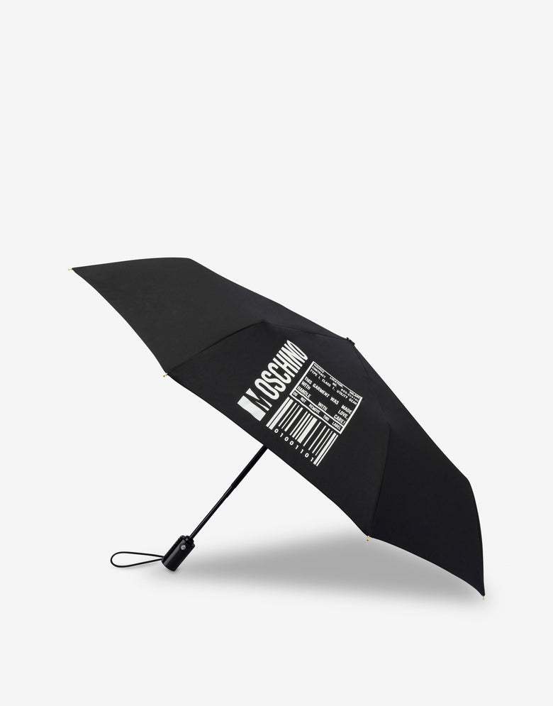Ombrello openclose Barcode Logo Nero Moschino 1