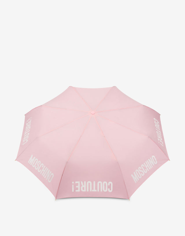 Auf-/zu-klappbarer Schirm mit Moschino Couture Pink Moschino 0
