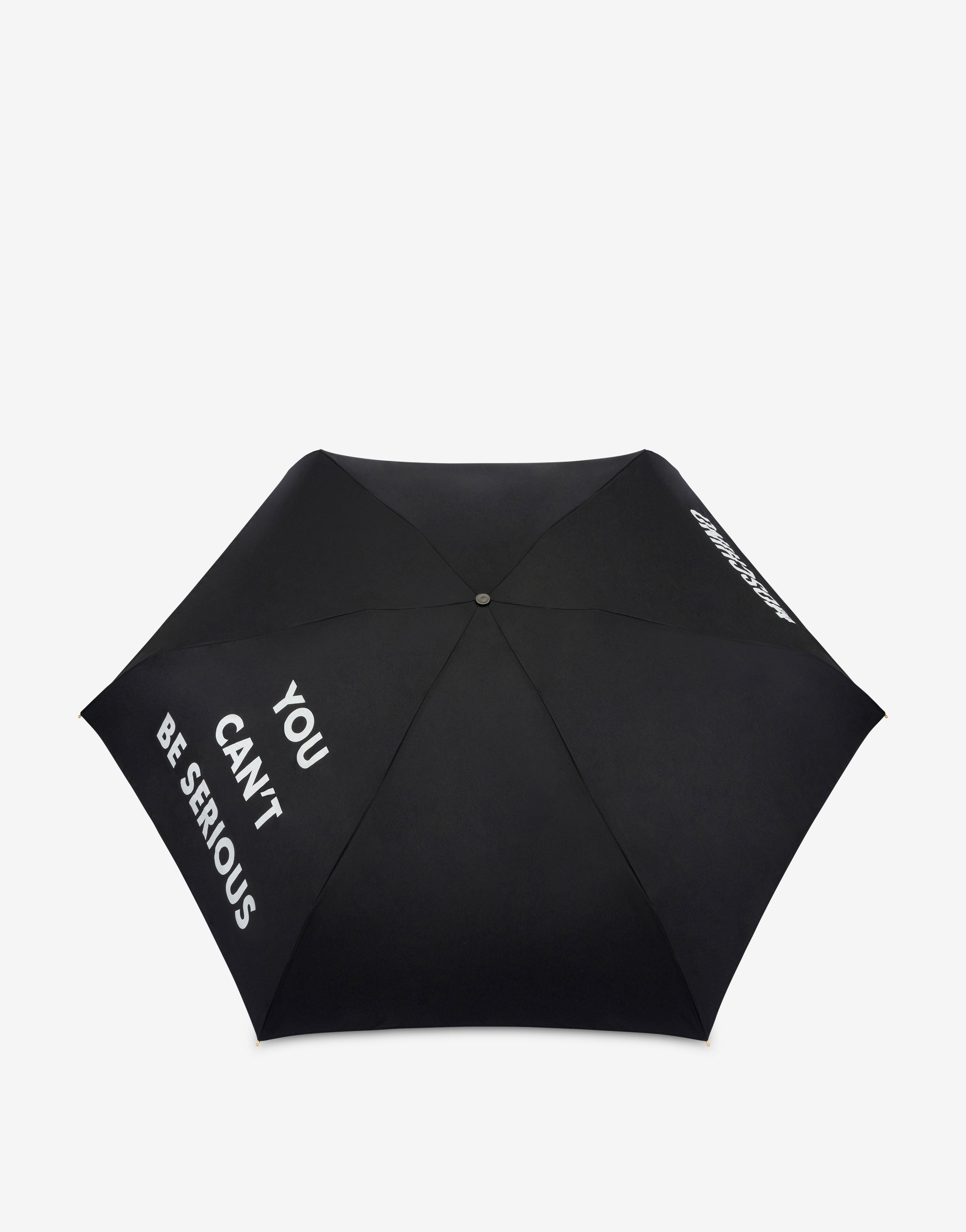 モスキーノ　傘　新品 MOSCHINO (モスキーノ) 折り畳み傘 ブラック×イエロー