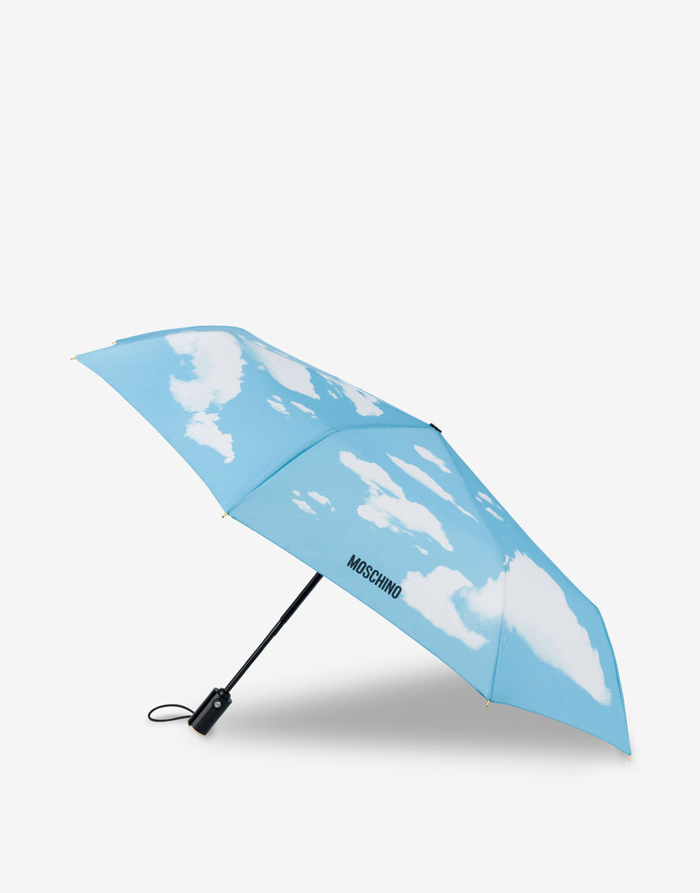 Ombrello Open Close Archive Clouds Azzurro chiaro Moschino 1