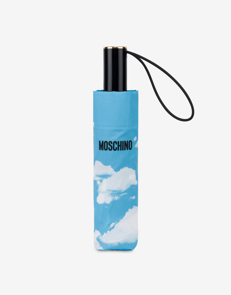Ombrello Open Close Archive Clouds Azzurro chiaro Moschino 2