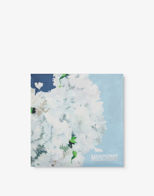 Lenço de seda Goose Turquesa Moschino 1