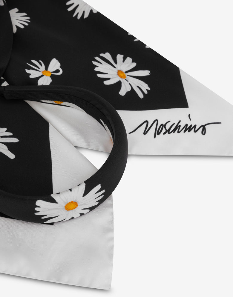 Allover-Gänseblümchen-Haarband Schwarz Moschino 2