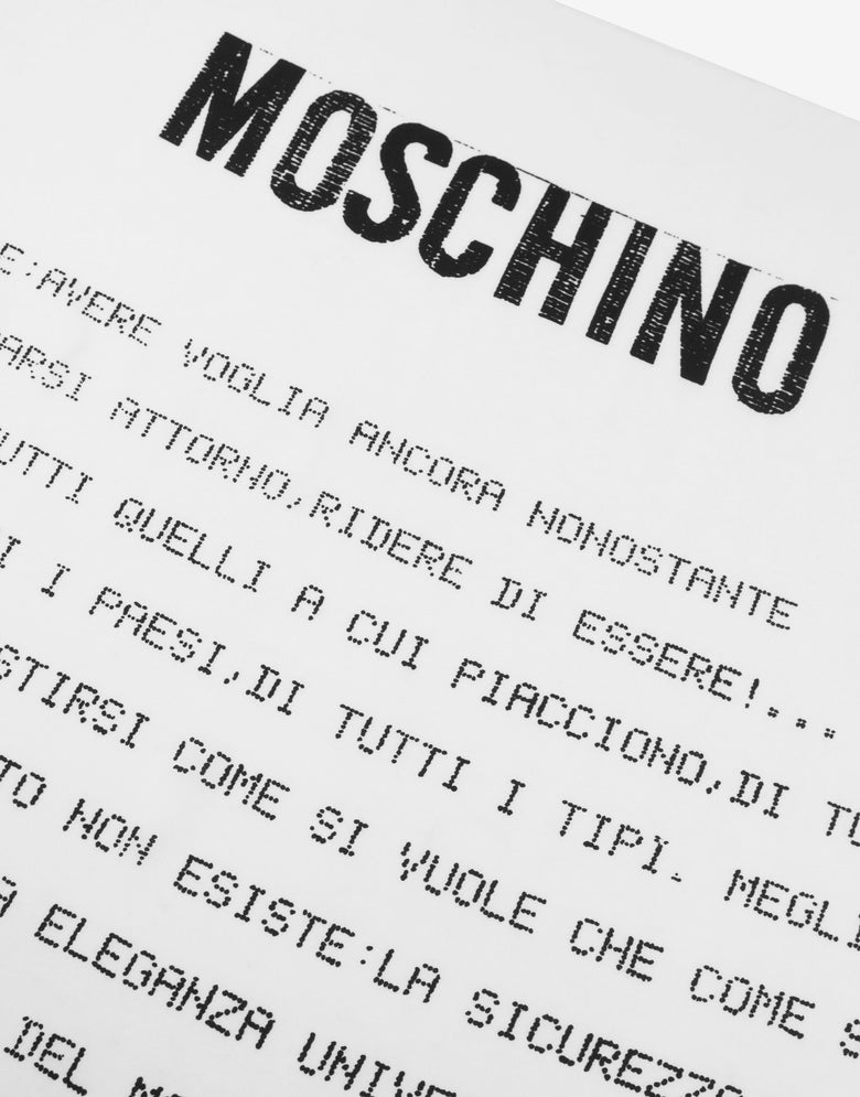 Foulard in seta Archive Message Bianco Moschino 2