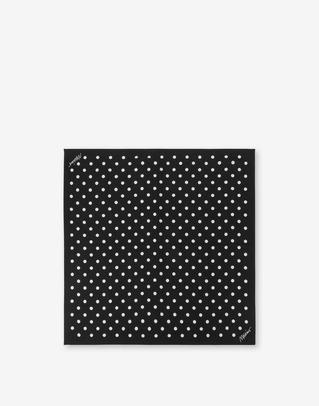 Printed silk foulard Black Moschino 0
