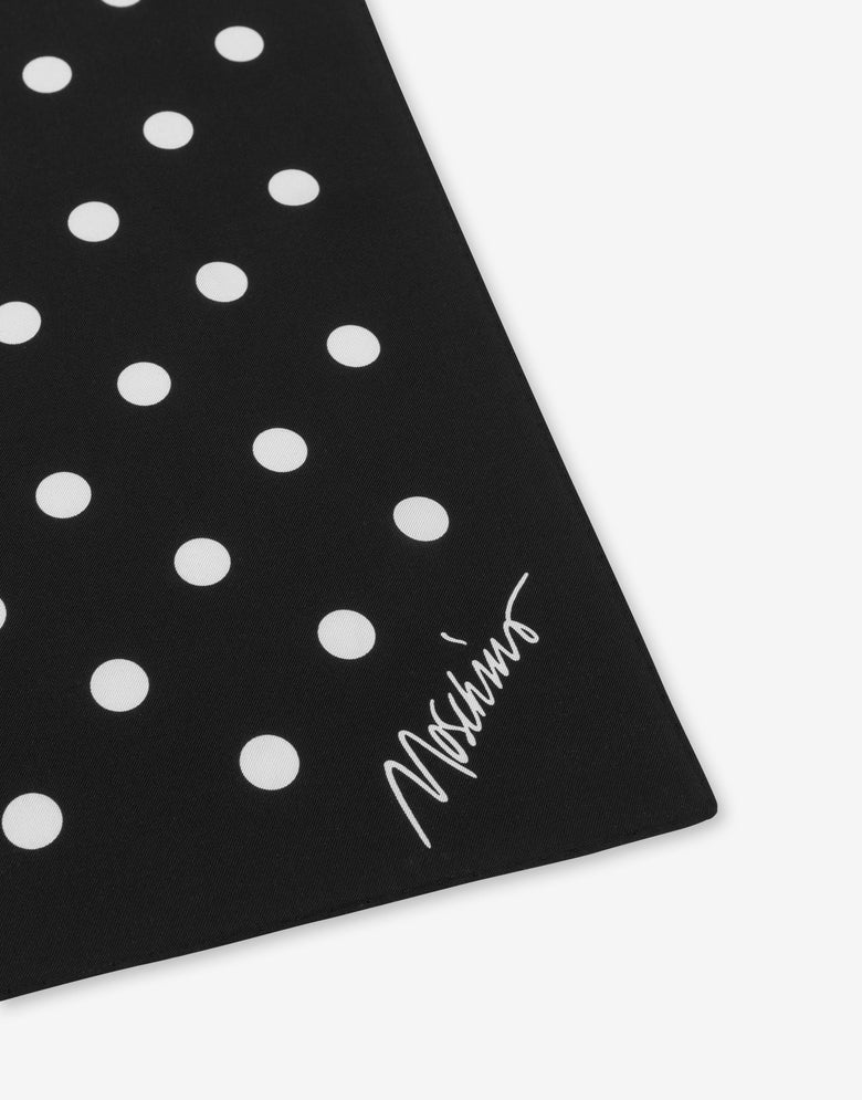 Foulard in seta con stampa Nero Moschino 2