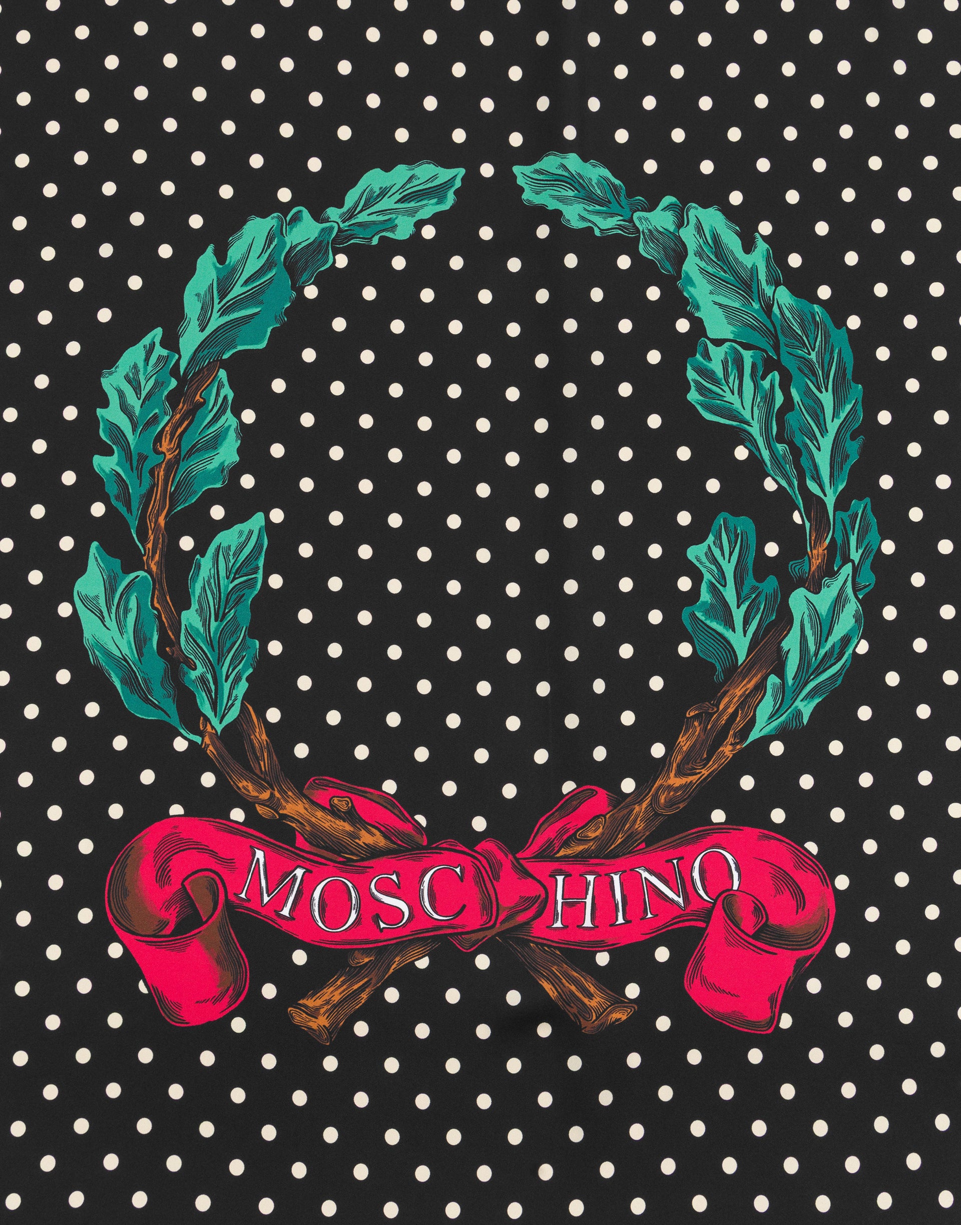 Foulard in seta Laurel Crown Moschino IT