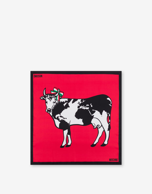 Foulard in seta Archive Rosso Moschino 0