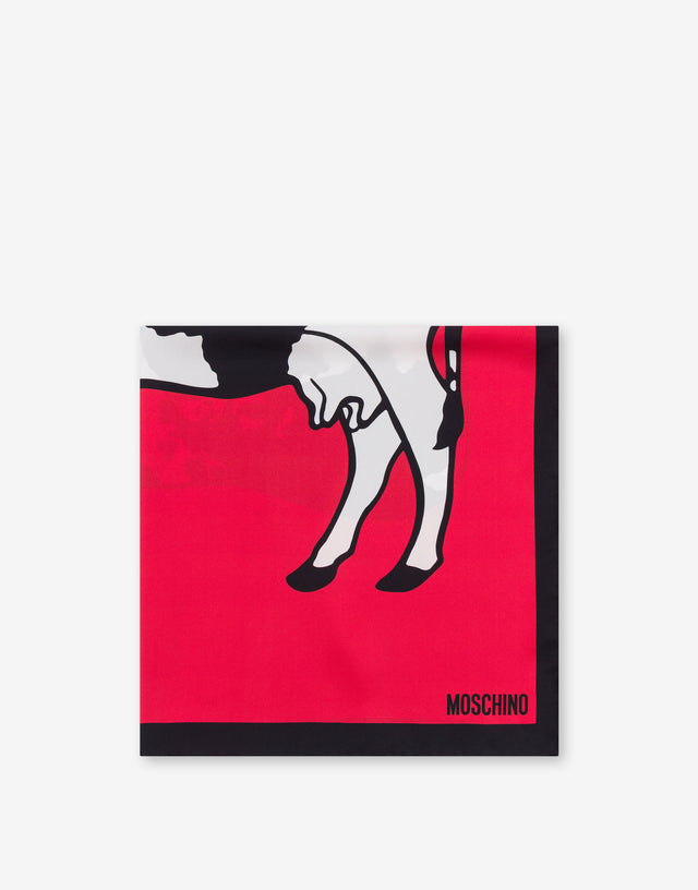 Foulard in seta Archive Rosso Moschino 1