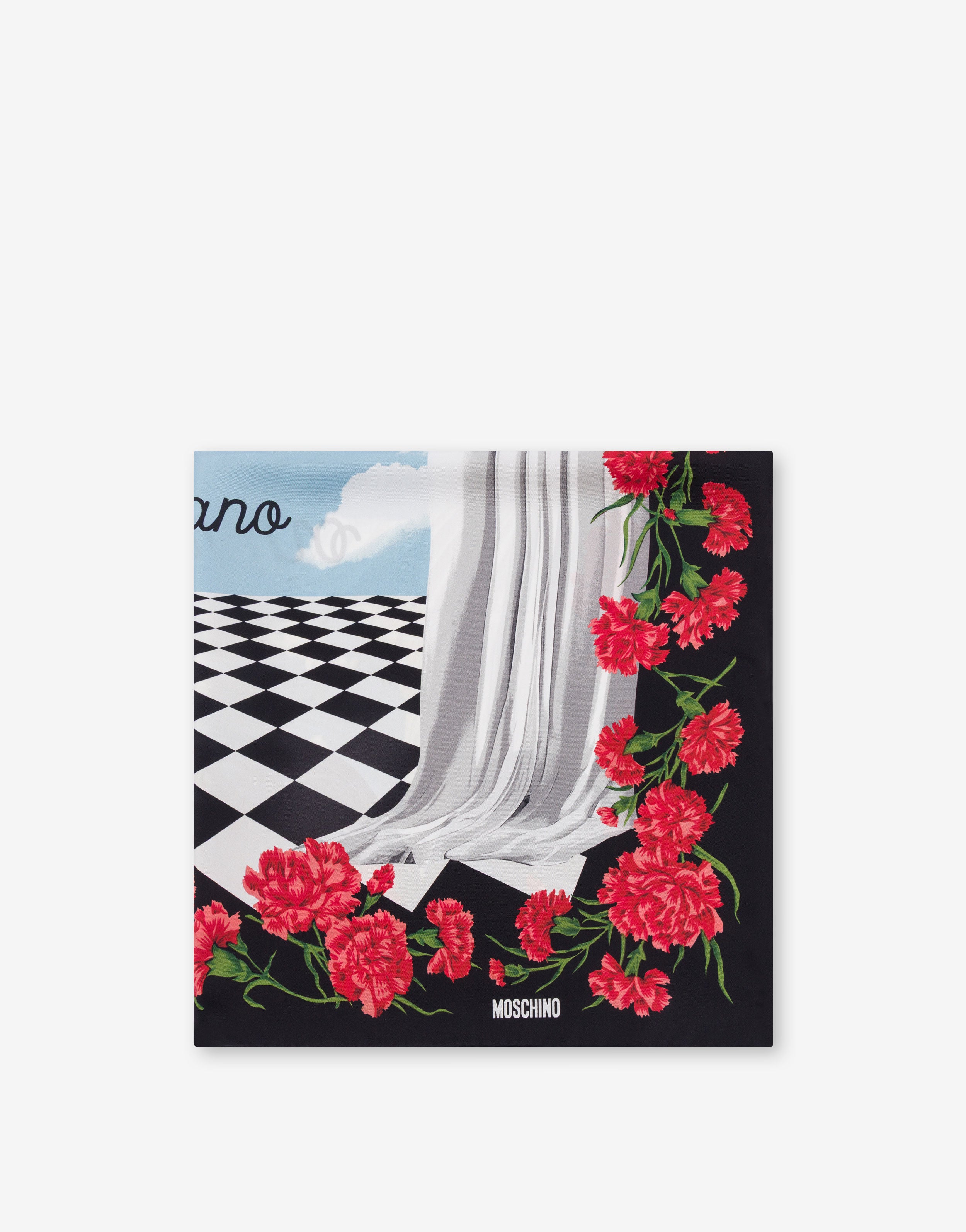 Printed silk scarf | Moschino