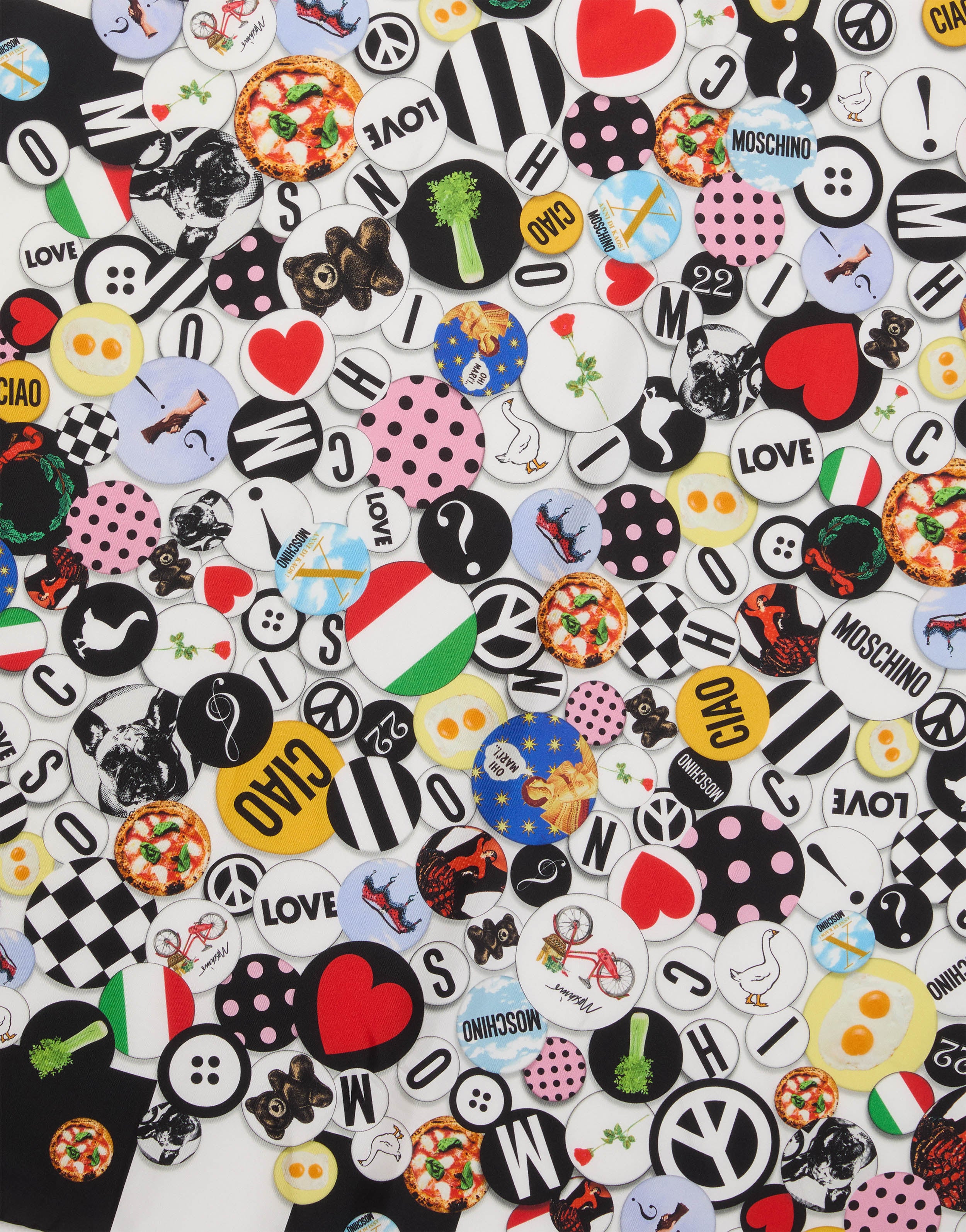 Printed silk scarf | Moschino