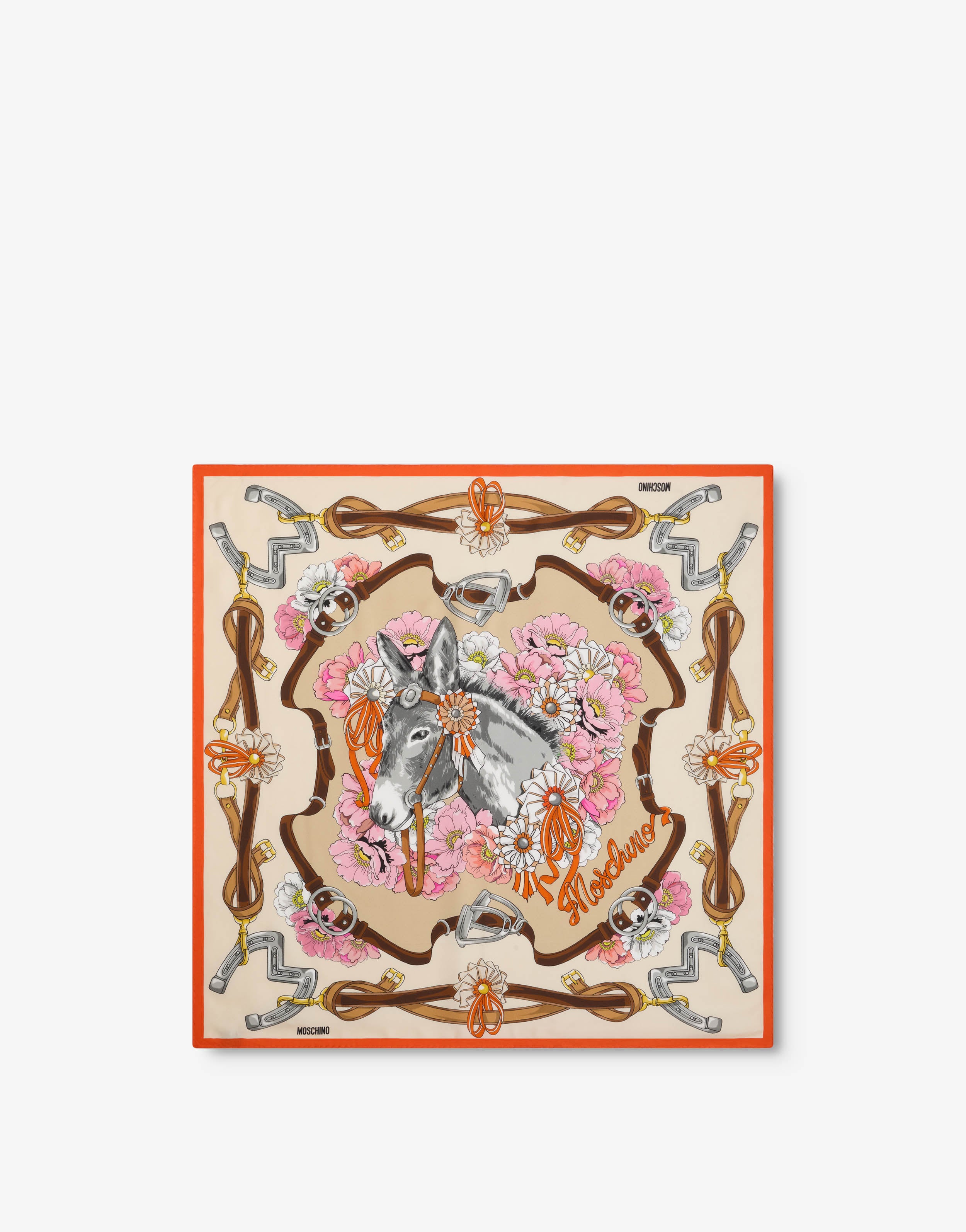 MOSCHINO Peace & Pearls シルクスカーフ Printed silk scarf | Moschino