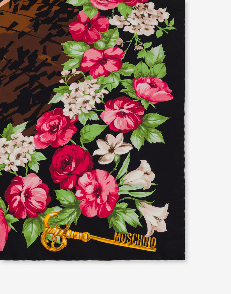 Lenço de seda estampado Multicolor Moschino 2