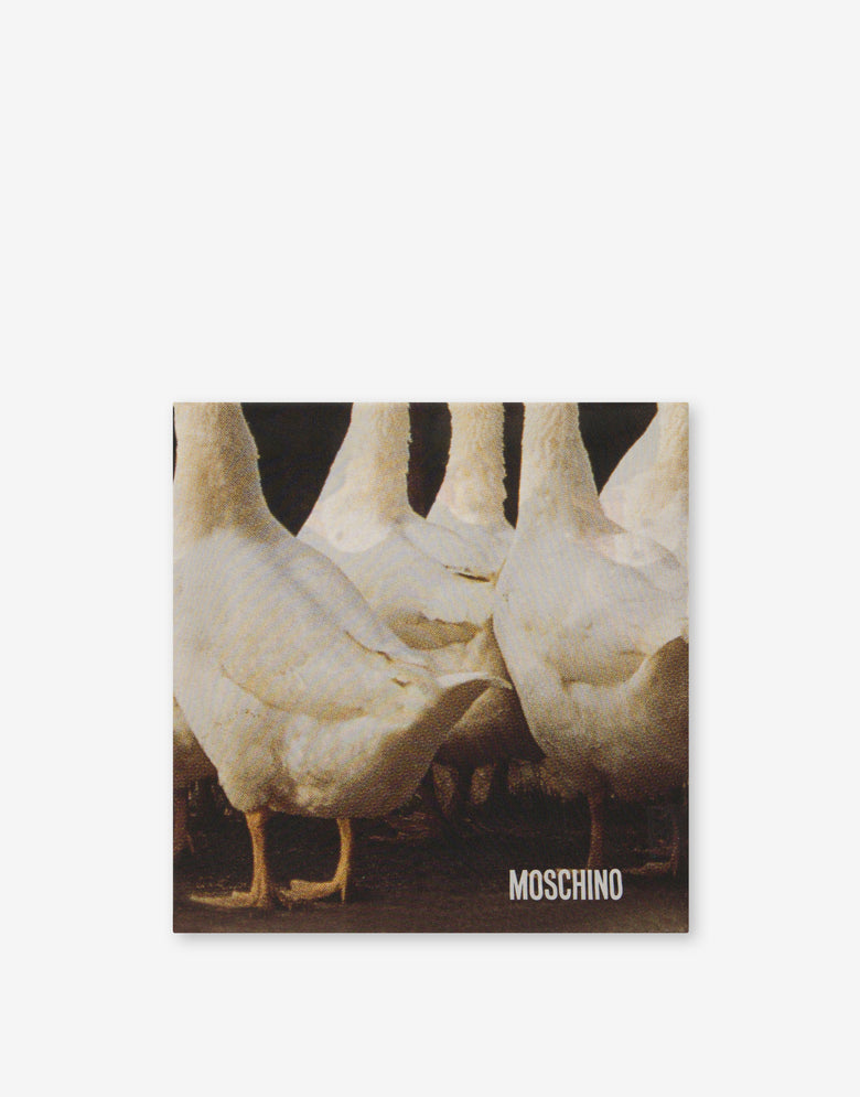 Goose Print Silk Scarf Multicoloured Moschino 1