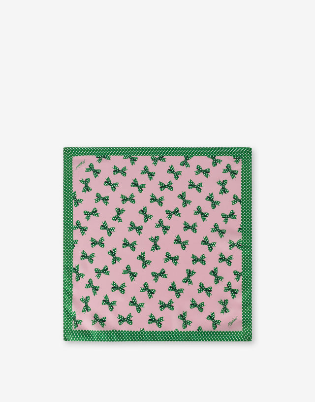 Foulard in seta  Verde Moschino 0