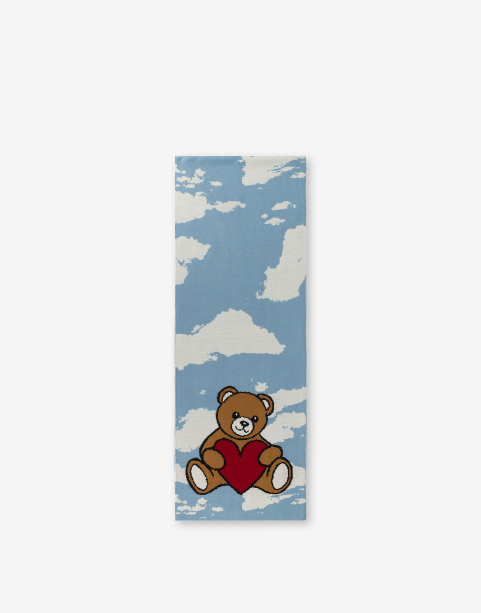 Teddy Scarf Azure Moschino 0