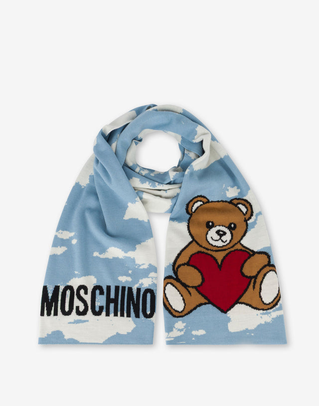 Teddy Scarf Azure Moschino 1