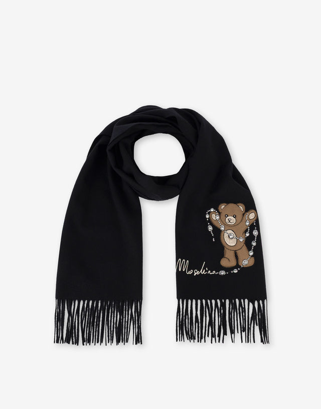 Teddy Scarf Black Moschino 1