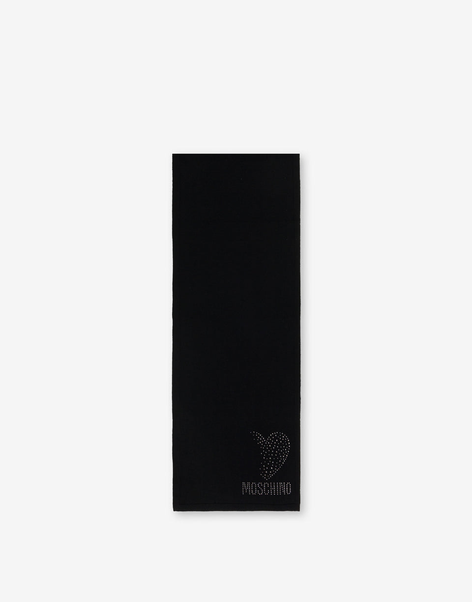 Écharpe « Cœur et Logo » Noir Moschino 0