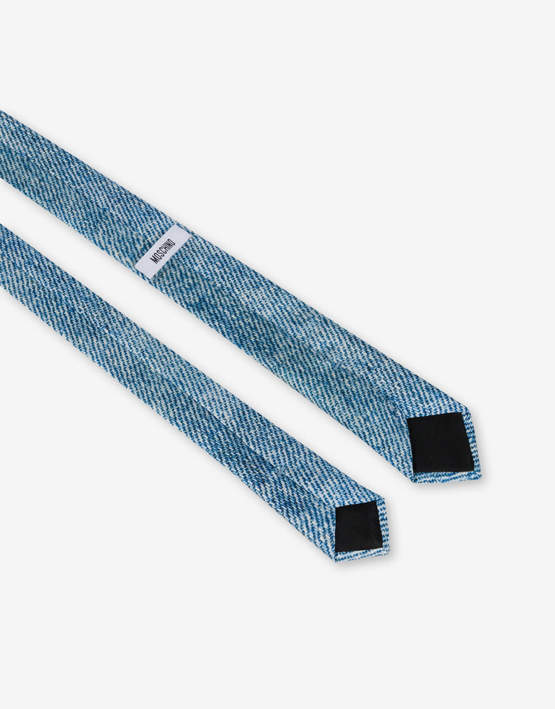 Smiley® Silk Tie Blue Moschino 1