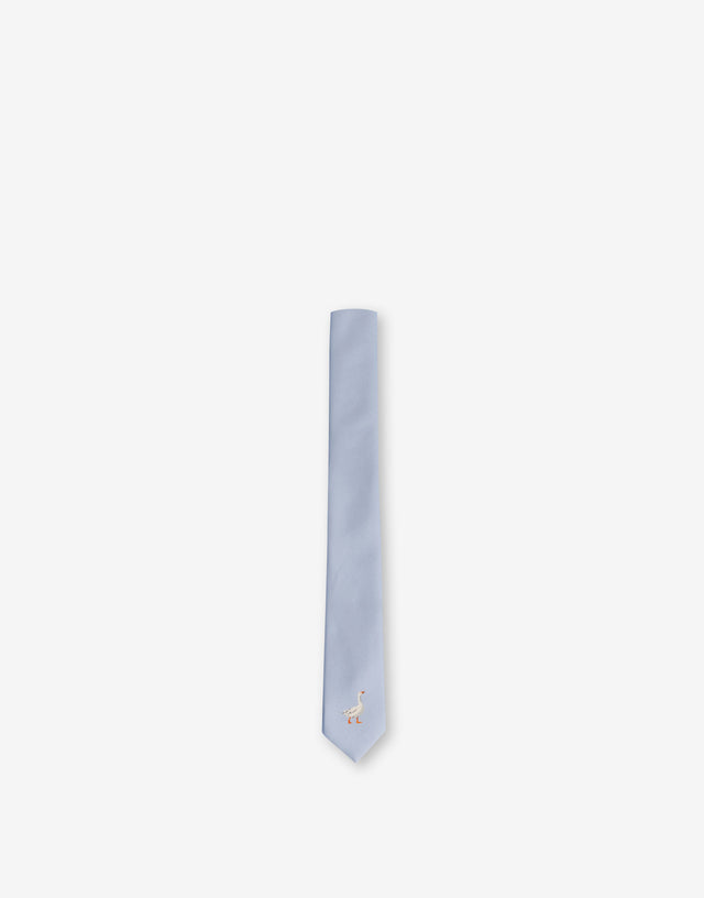 Goose Silk Tie Azure Moschino 0