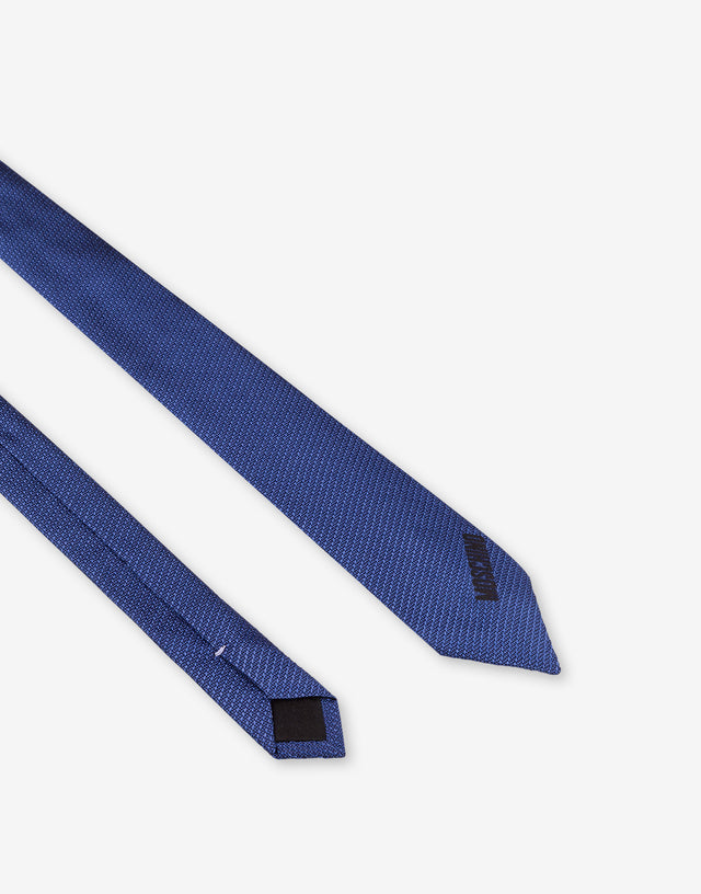 Krawatte aus Jacquard-Seide Wirsing blau Moschino 1
