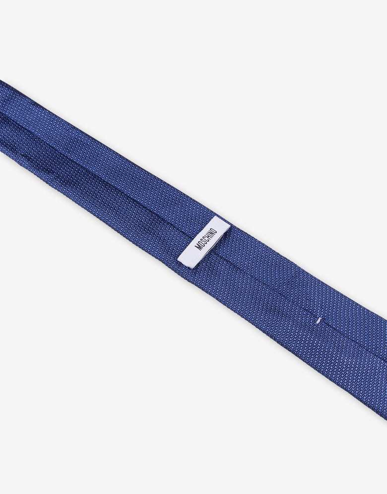 Cravatta in seta jacquard Azzurro Savoia Moschino 2