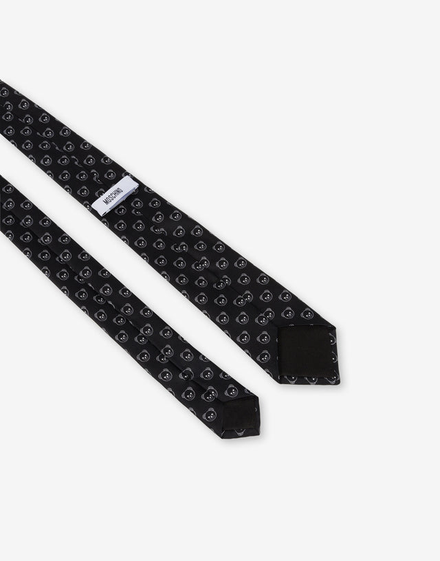 Gravata Allover Teddy Bear Negro Moschino 1