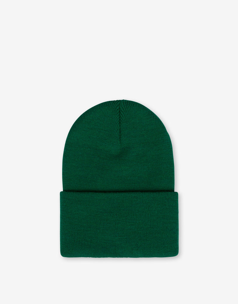 羊毛混纺徽标贴饰帽子 Dark green Moschino 1