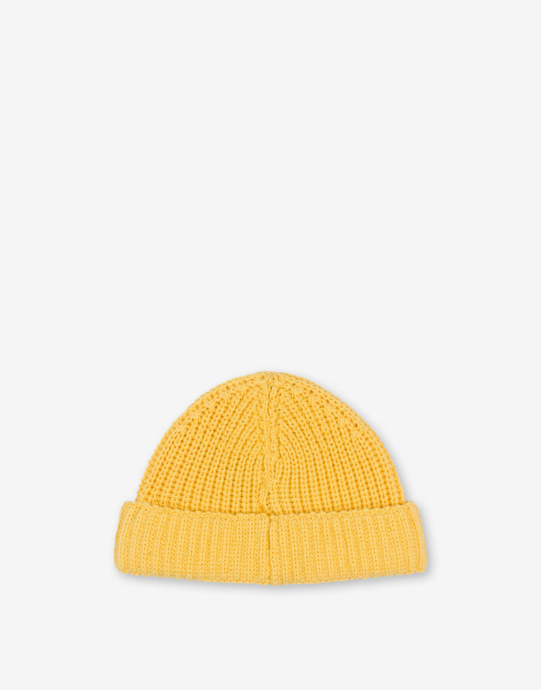 Cotton knit hat Yellow Moschino 1