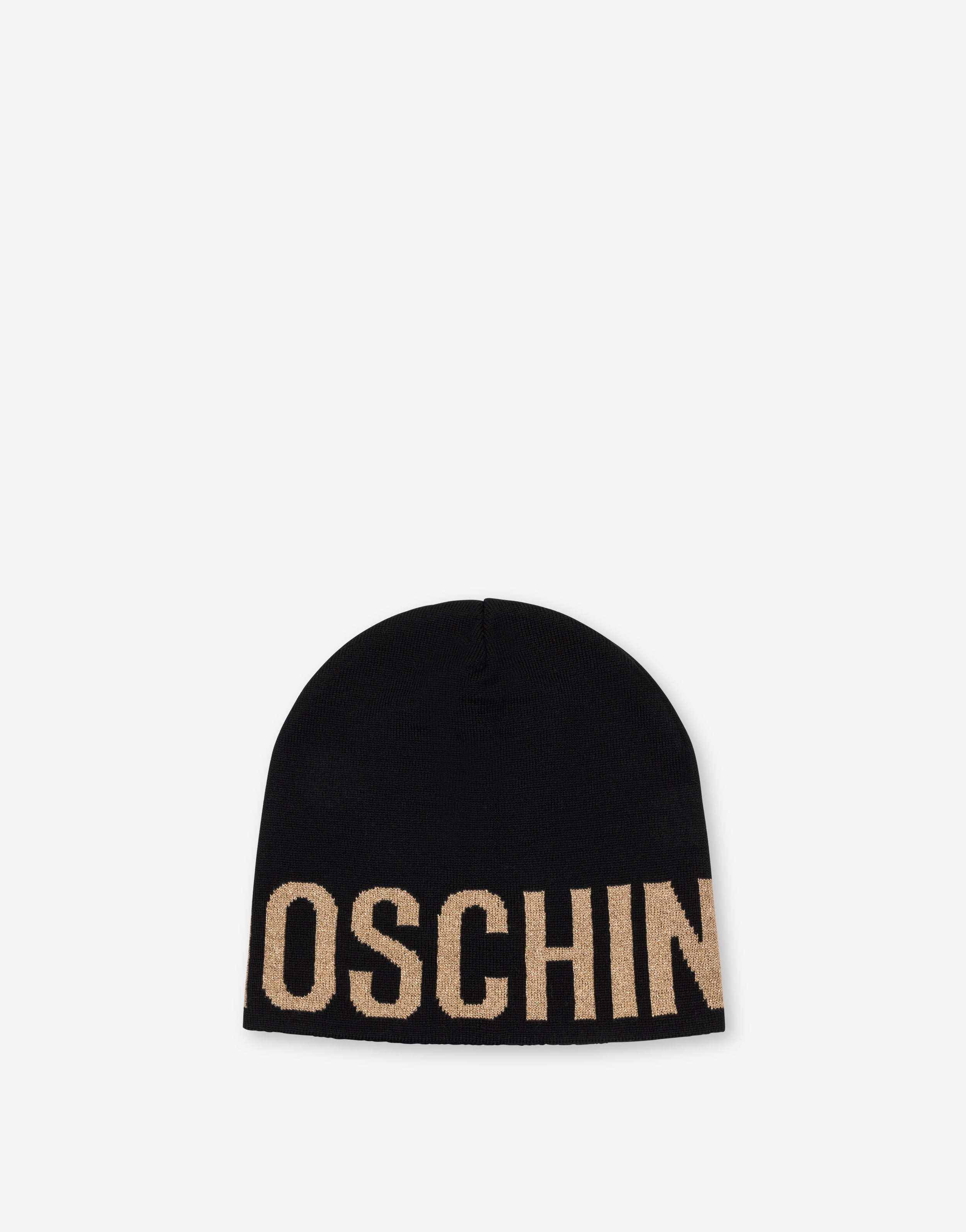 Gold Lettering Logo knit hat