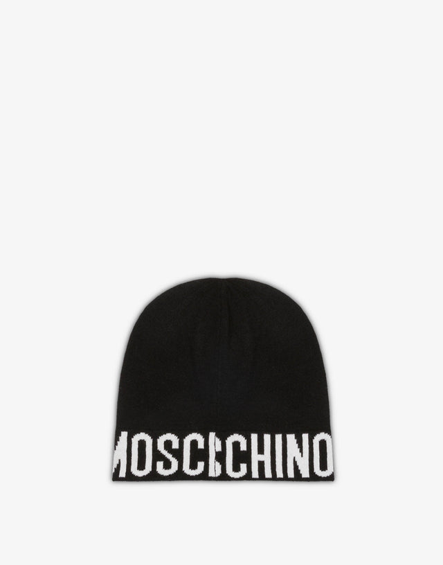 Cappello in misto lana con logo Nero Moschino 1