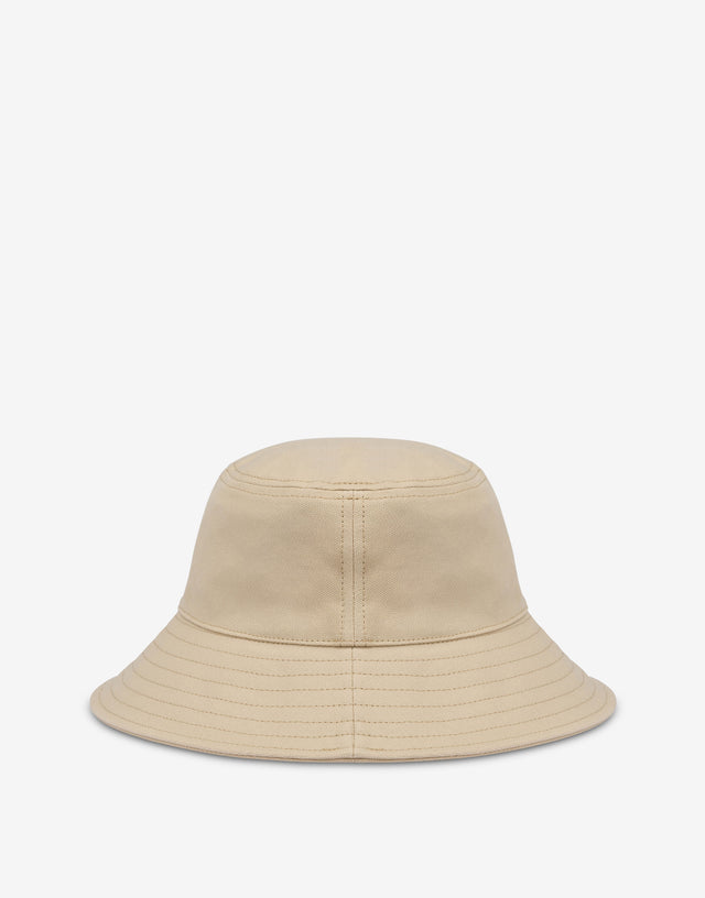 Bucket Hat Lettering Logo Beige Moschino 1