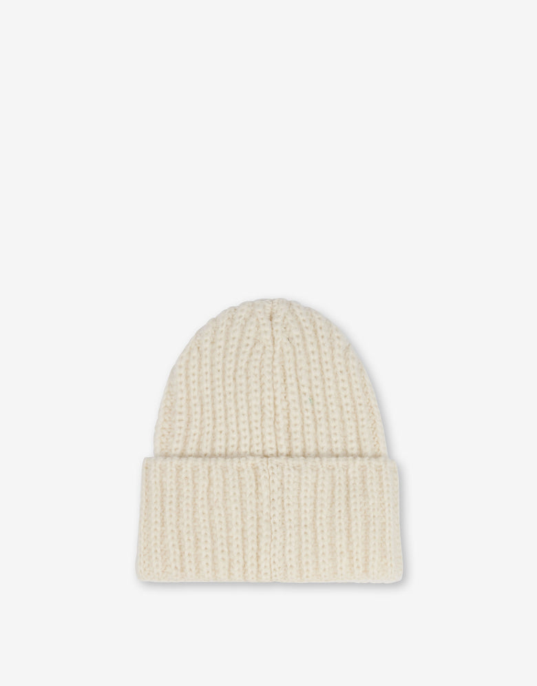 Alpaca-blend hat with logo White Moschino 1