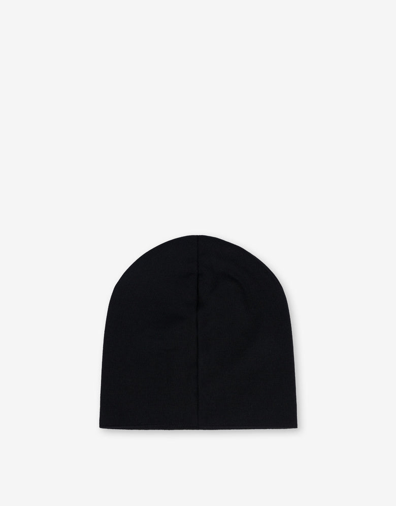 Heart and Logo Wool Hat Black Moschino 1