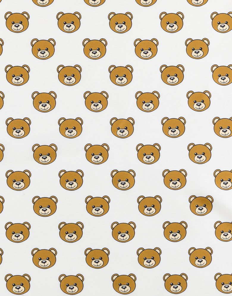 All-Over Teddy Bear silk scarf White Moschino 2