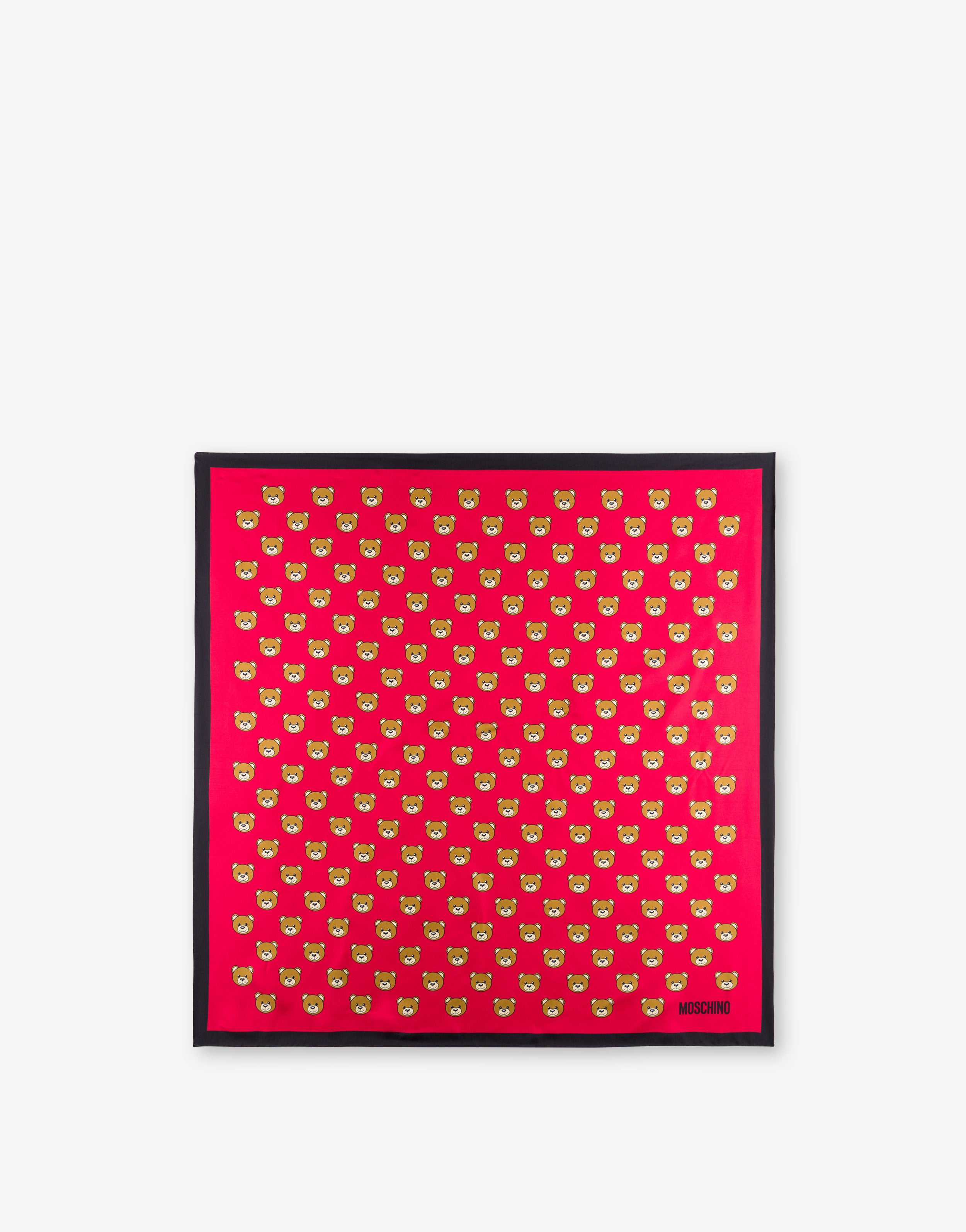 All-Over Teddy Bear silk scarf